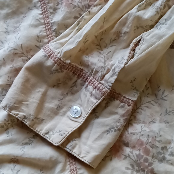 Y2K Arizona Jean Button Down Floral Western Shirt Cowgirl - L Juniors - Picture 9 of 16